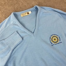 VTG Logo 7 Sweater Men L Blue Anchorage International Golf Tournament USA Made
