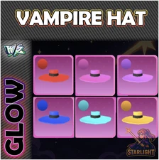 ROBLOX WORLD ZERO - 6 PACK - VAMPIRE HATS- GLOW HEX ITEMS - In-game trade