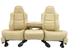 2008 - 2010 Ford Super Duty Front Seats W Jump Lariat Tan Leather Heated Power