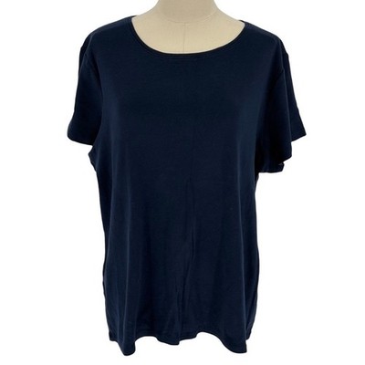 Croft & Barrow The Classic Tee Navy Blue 100% Cotton Short Sleeve XXL