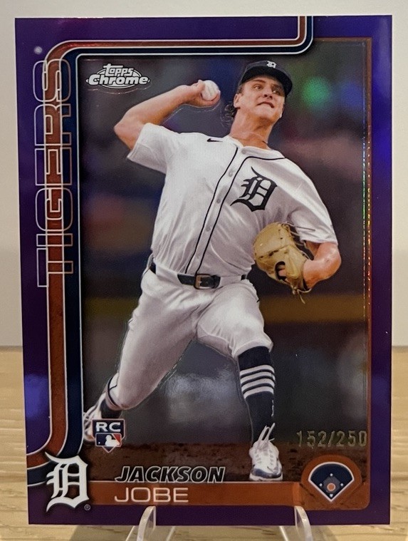 2025 Topps Chrome - Jackson Jobe #249 Purple Refractor /250 (RC)
