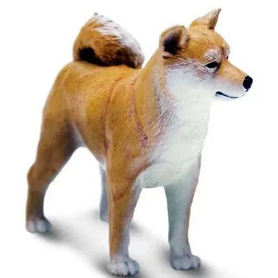 Shiba Inu Miniature Animal Dog Safari Collectible Toy Figurine 3''L 2''H