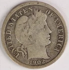 F 1902 O Barber Dime