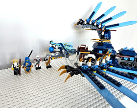 LEGO Ninjago Lightning Dragon 2521 with Jay DX Kruncha Wu Frakjaw minifigures