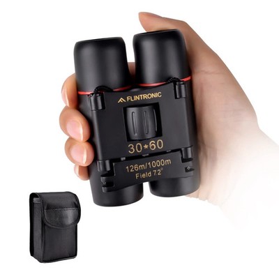 Flintronic 30x60 Kompakt Mini-Fernglas, HD Ferngläser, Leichtes Faltteleskop für