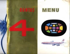 Qantas 40th Anniversary  Menu 1920 - 1960 Australian Airline