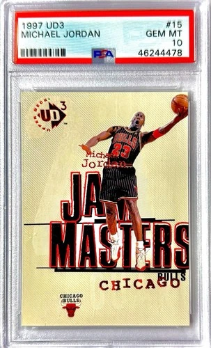 1997 Michael Jordan UD3 Jam Masters PSA 10 POP 319 Gem Mint Pristine Embossed 15