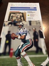 DAN MARINO AUTOGRAPHED 8x10 with esheet