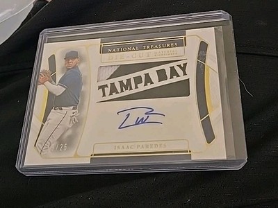 2022 National Treasures Die Cut Materials Issac Paredes patch autograph 19/25 
