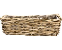 Pflanzkorb Leah Pure Naturfaser 48 X 15 X 15 Cm Grau Braun Inkl. Pflanzfolie