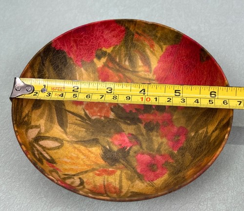 Vintage Floral Fiberglass Serving Snack Bowls Trays Lot 1970s Groovy Funky MCM - Picture 20 of 23