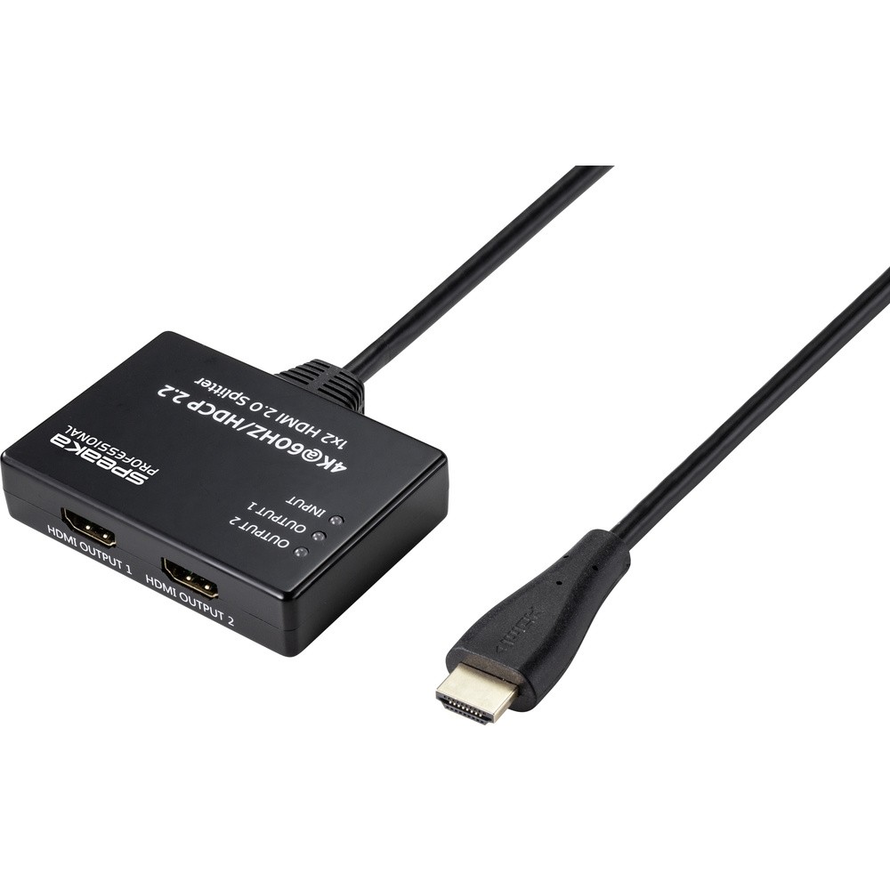 SpeaKa Professional SP-9443508 1+2 Порт HDMI-разветвитель Schwarz