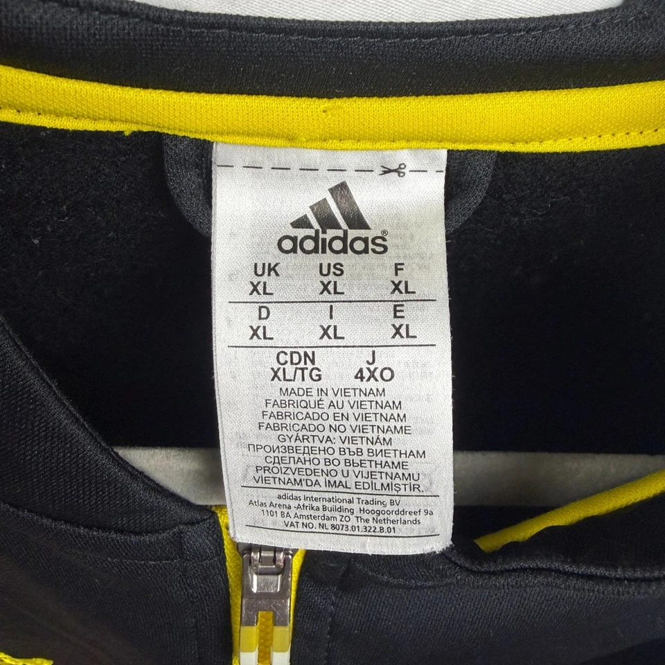 Chaqueta de Entrenamiento Adidas Columbus Crew Cremallera Completa Para Hombre Extra Grande XL Negra Amarilla Foto 3 de 4