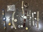 Lot 22 Vintage Timex Acqua Disney Faux-Rolex Generic Watch Faces Parts Junk Art