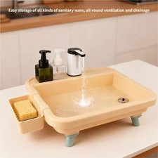 Portable Folding Camping Sink with Electric Water Pump Outdoor Wash Basin