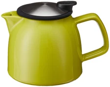 FORLIFE Bell Ceramic Teapot with Infuser, 26 oz (770ml), Lime Green