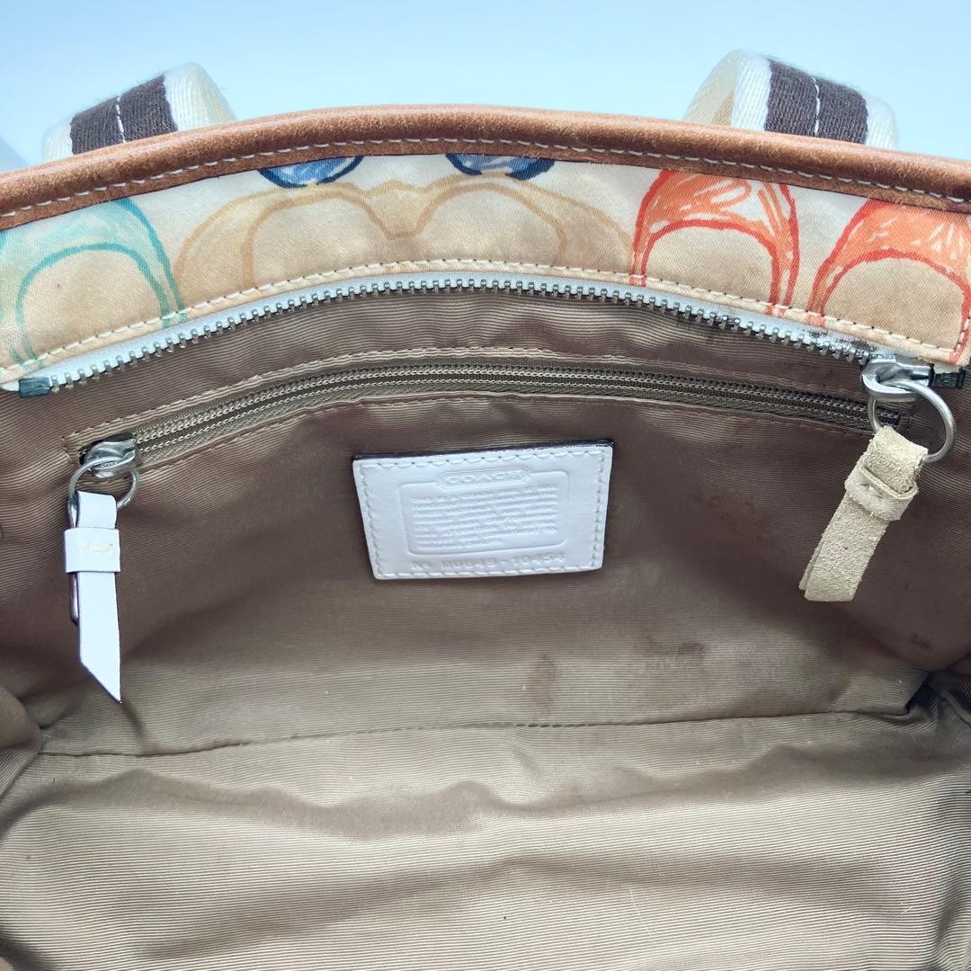 COACH Canvas Leather Patchwork Handbag Multicolor… - image 17