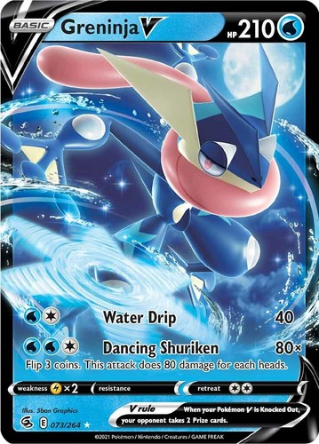 Greninja V Holofoil - SWSH08: Fusion Strike- 073/264 NM