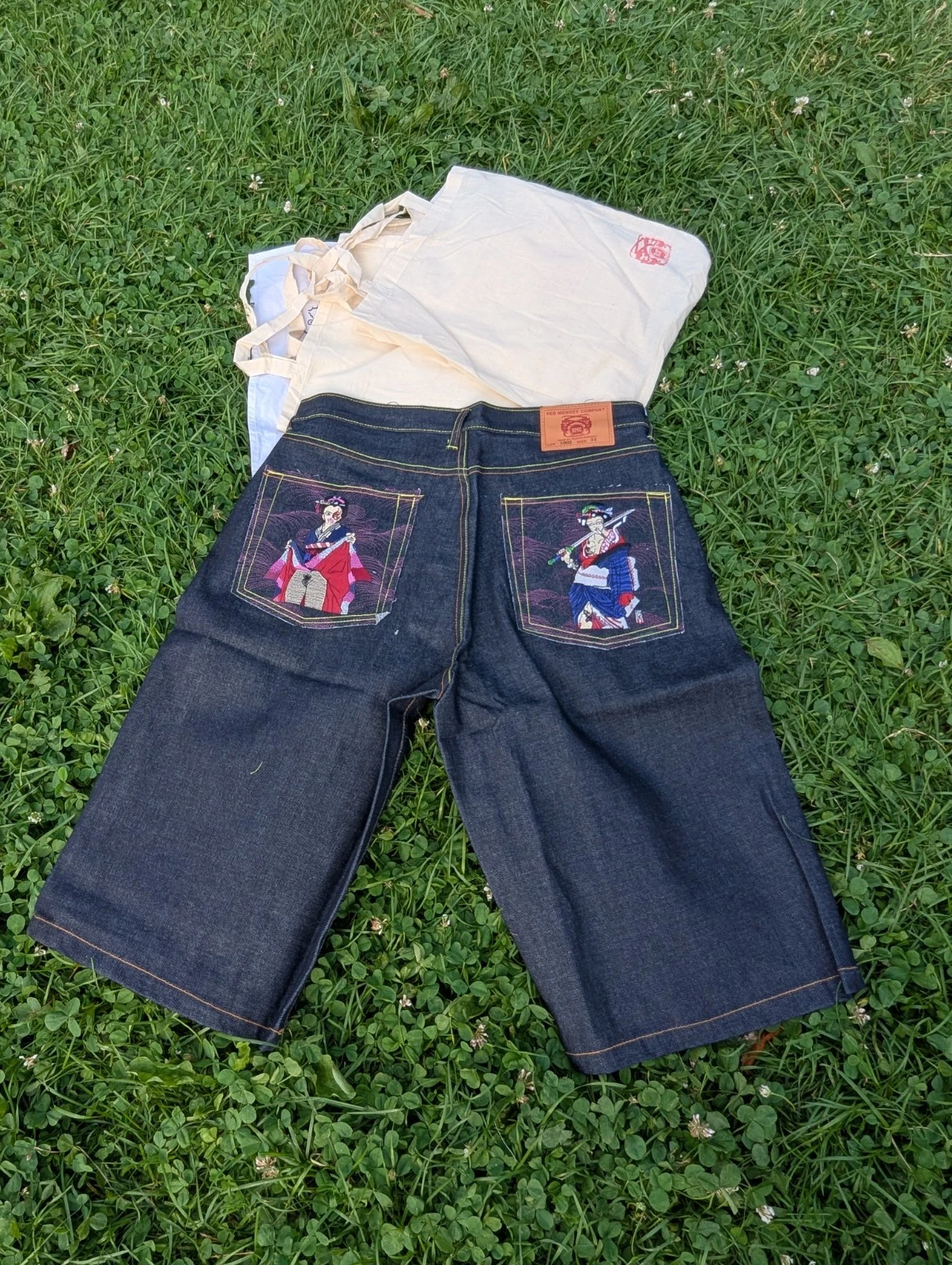RMC Red Monkey Baggy Y2K Denim Shorts