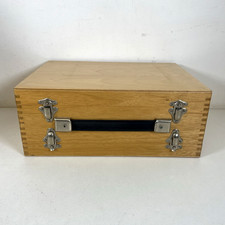 Vintage 35mm Slide Tray Holder Double Sided Wooden Box for 350 Slides