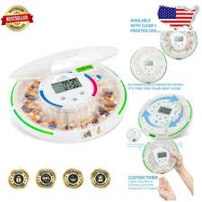 Electronic Pill Organizer 28-Day Dispenser Sound Light Alerts