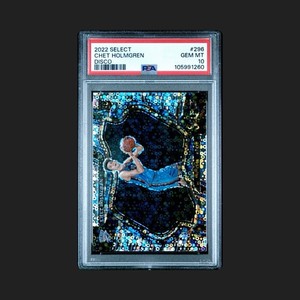 2022-23 Panini Select Courtside Chet Holmgren #296 Disco Prizm (RC) POP 2