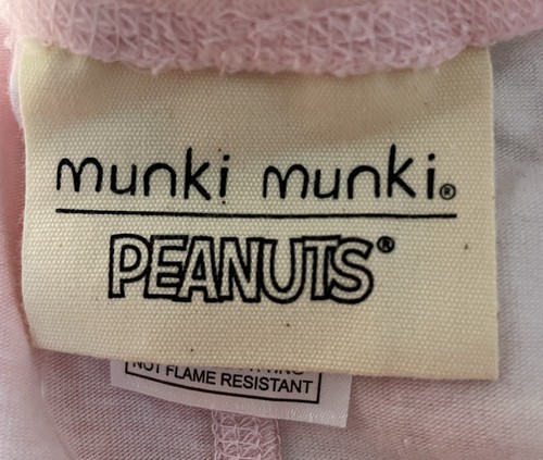 NWT Munki Munki Peanuts Snoopy Pajama Set. Pink & White Tie Dye. Youth 14 - Picture 14 of 14