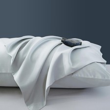 1000 Thread Count Cotton Pillow Cases Queen Size Set of 20" x 30", Gray