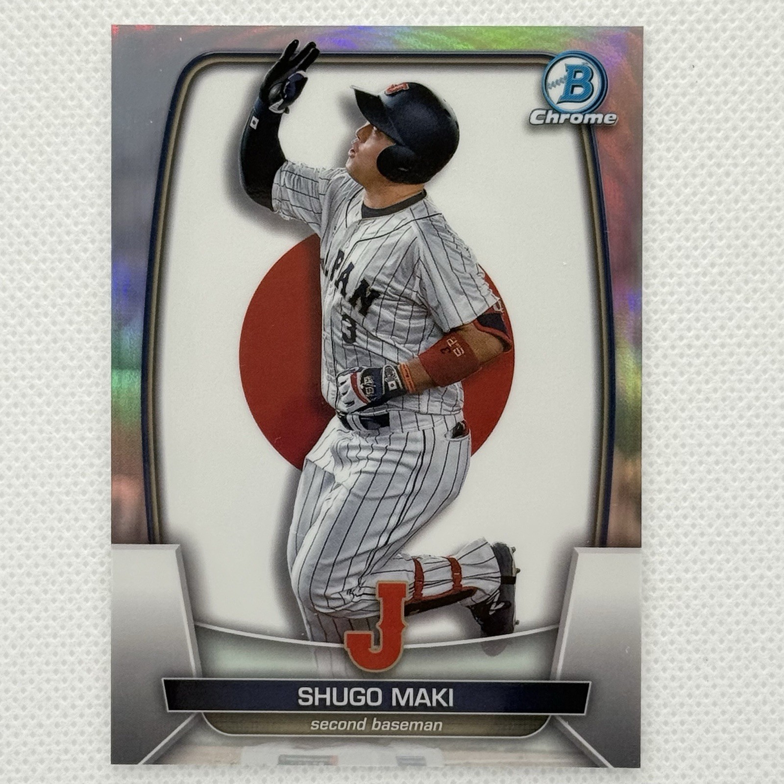 SHUGO MAKI 2023 Bowman Chrome WBC Japan Flag Variation Refractor /499 #WBC-48