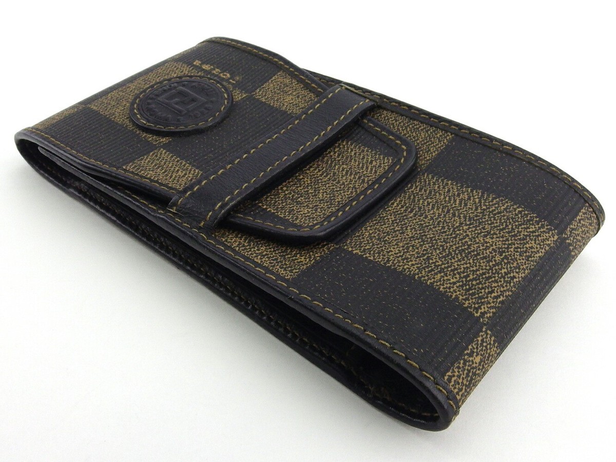 FENDI Cigarette case Black beige Women Authentic secondhand