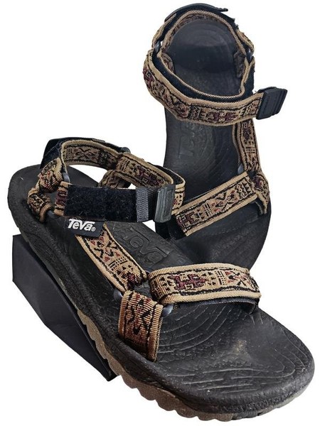 Men Teva Sandals Khaki Textile 43