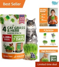 Heirloom Quality Cat Grass Refill - 3200 Organic Seeds for Picky Eat Cats