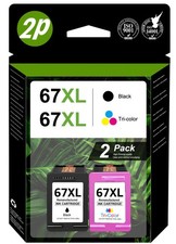 67XL Black and Color Ink Combo Set for HP Printers