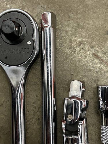 Proto USA (5449) 1/2" Drive Ratchet With Extensions! - Afbeelding 3 van 6