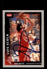Signed Basketball Card Auto Luis Scola 2008-09 Fleer #132 Houston Rockets