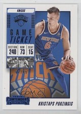 2018-19 Panini Contenders Game Ticket Blue 11/49 Kristaps Porzingis #13 6k2
