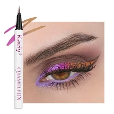 evpct Chameleon Duo Chrome Liquid Eyeliner, Light Dark Purple Glitter Metalli...
