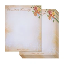 100 Sheets Christmas Stationary Paper for Printer, Letterhead, 8.5x11, Faithful