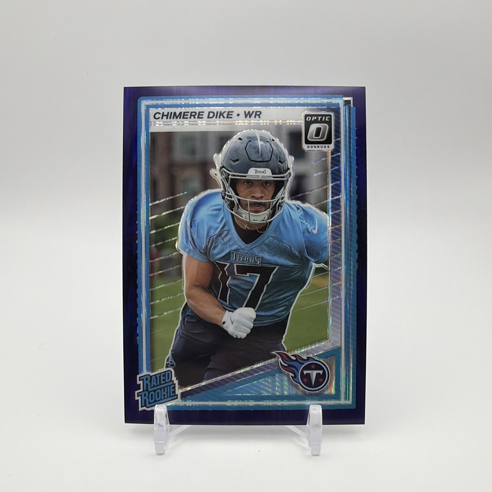 2025 Panini Donruss Optic - Rated Rookie Chimere Dike #269 Purple Shock Prizm...