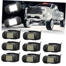 White Rock Lights 6000K Pure White Super Bright Underglow Light,10FT/3M 8 Pods