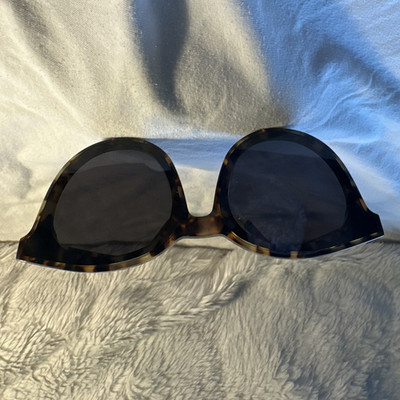 Gentle Monster FLATBA Cat Eye Tortoise Shell Sunglasses Brown Frame Gray Tint