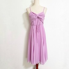 ASOS Twist Bodice Pleated Midi Dress Lilac Purple Size 8