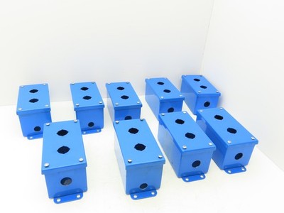 Austin 2 Button Pushbutton Control Station 8''H 4''W 4''D Enclosure Lot of 9