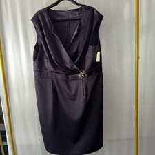 Dressbarn Woman Collection Purple Dress Size 20W Rhinestone JHPLT12576