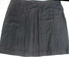LANDS END Black School Uniform Pleated Skirt Womens 12  NEW 