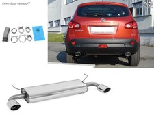 Fox Duplex Sportauspuff Quer für Nissan Qashqai Diesel 115x85mm oval eingerollt