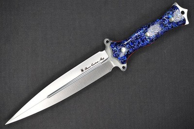 Busse Custom FMV8 Variant .26'' Double Hollow Ground Satin, Full Acrylic/Aluminum