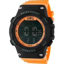 Invicta Men's Digital Watch Invicta Racing Alarm Orange Polyurethane Strap 48050