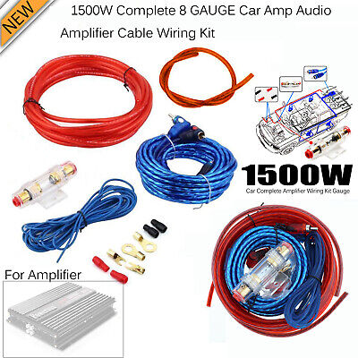 1500W Complete 10 AWG GAUGE Car Amp Audio Amplifier Cable Subwoofer Wiring Kit
