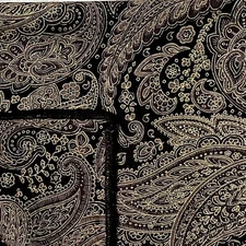 Gold/Grey Paisley Bandana Headband Chemo wrist wrap head band neck scarf Cotton